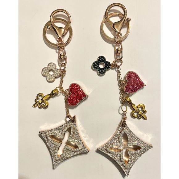 Crystals Rhinestones Bag Charm/Keychain - Picture 1 of 4